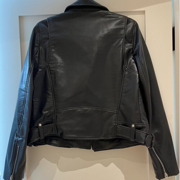 ZARA FAUX LEATHER BIKER JACKET - Picture 2 of 3